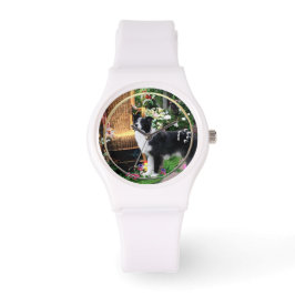 Border Collie Art Geschenke Armbanduhr