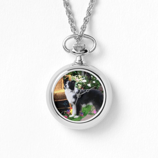 Border Collie Art Geschenke Armbanduhr (Vorderseite)