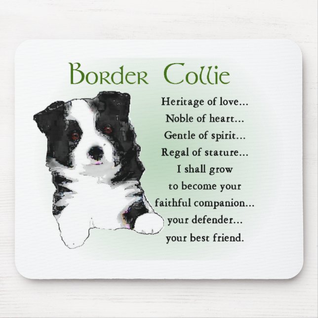 Border Collie Art Geschenke Mousepad (Vorne)