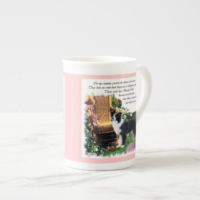 Border Collie Art Geschenke Prozellantasse (Vorderseite Rechts)