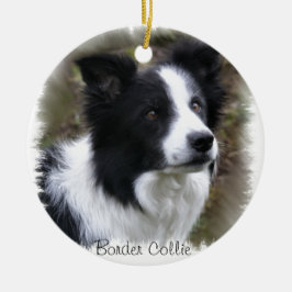 Border Collie Art Keramikornament