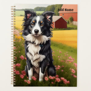 Border Collie auf dem Bauernhof Planer