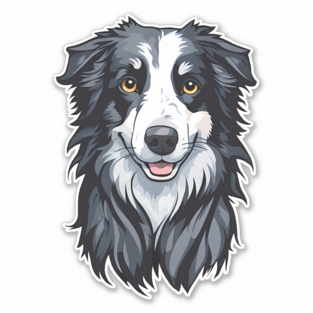 Border Collie Aufkleber (Vorderseite)