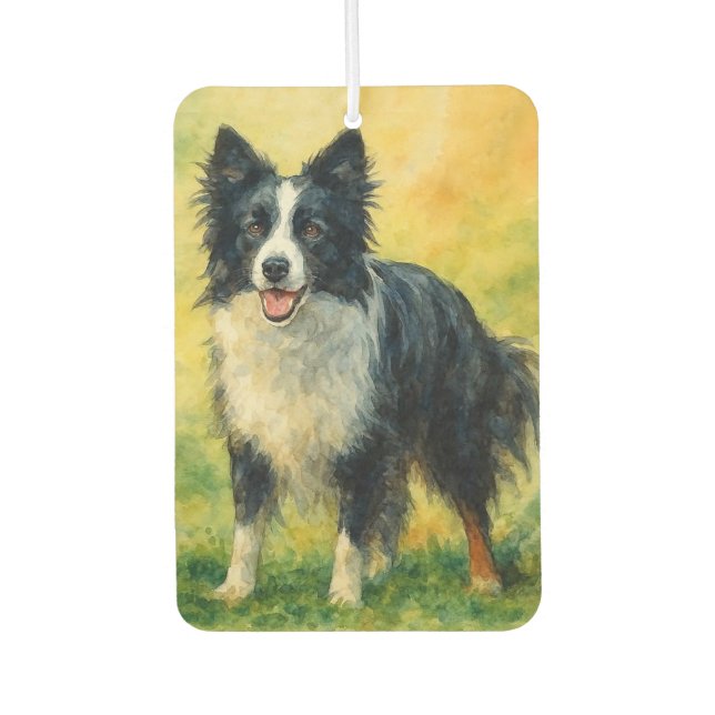 Border Collie Autolufterfrischer (Vorderseite)