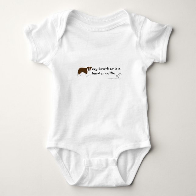 Border Collie Baby Strampler (Vorderseite)