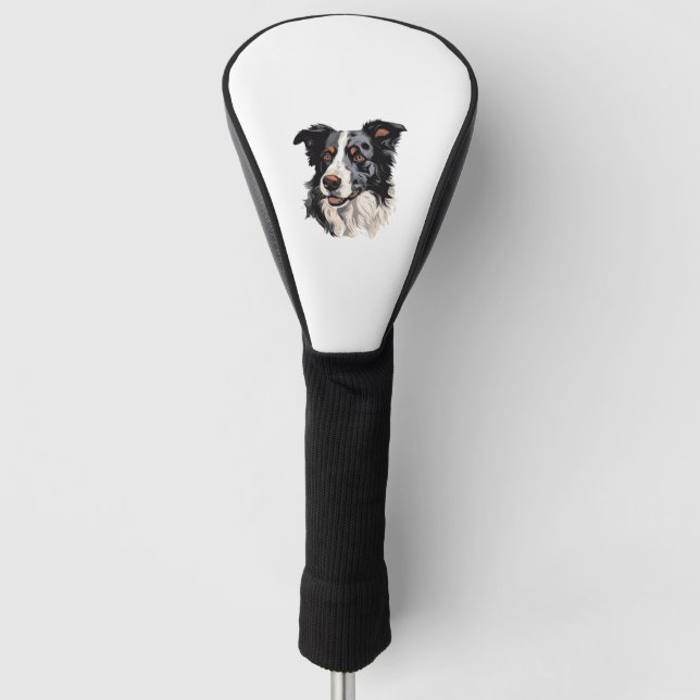 Border Collie Berühmtes Design - Smartest Golf Headcover (Vorderseite)