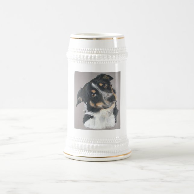 Border-Collie Bierglas (Mittel)
