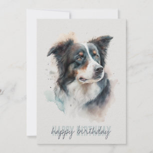 Border Collie Birthday Card Dankeskarte