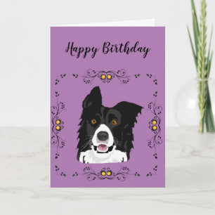 Border Collie Birthday Karte