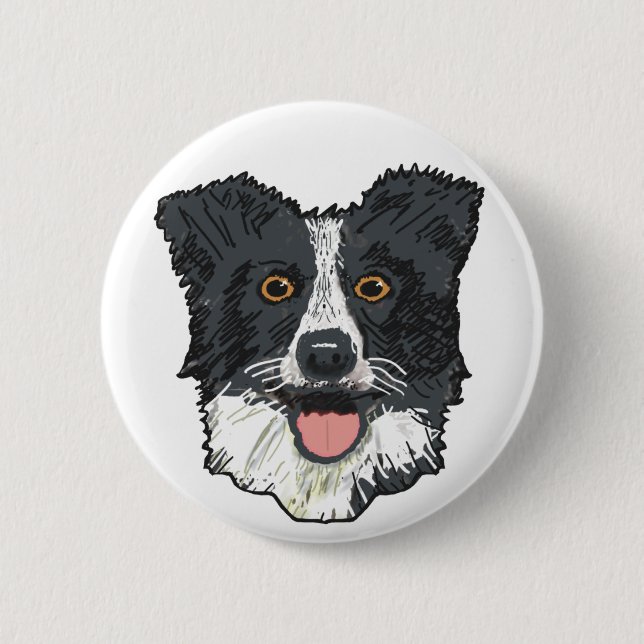 Border Collie Button (Vorderseite)