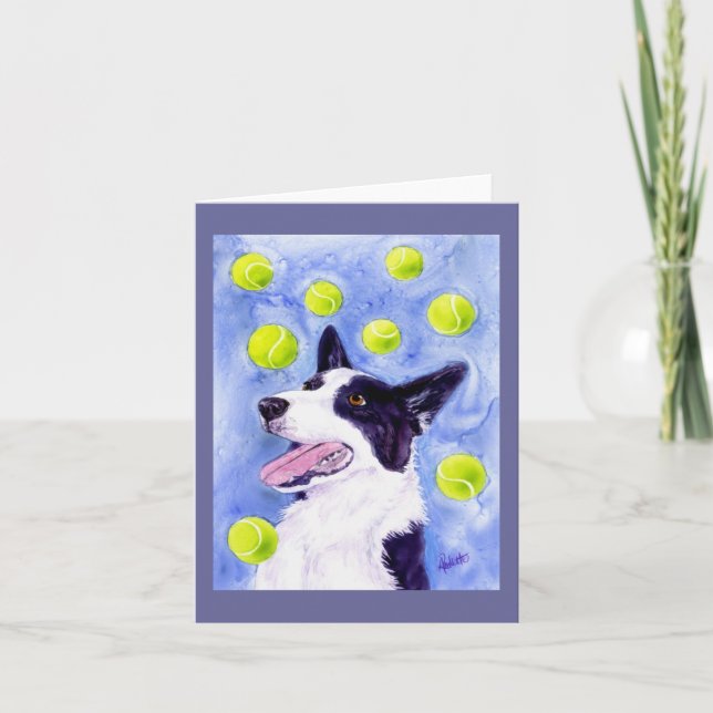 Border Collie Card - "Magpie's Gold" Karte (Vorderseite)