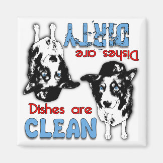 Border Collie Cartoon Geschirrspülmaschine Magnet