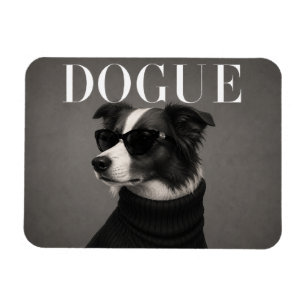 Border Collie Chic Fashion Hund Porträt Flexi Magn Magnet