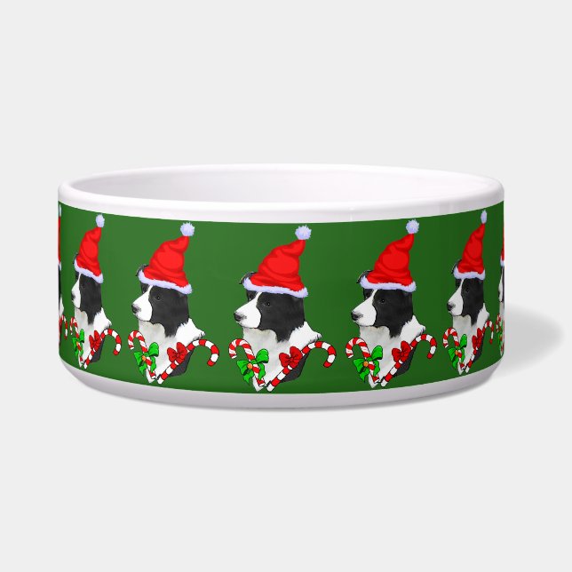 Border Collie Christmas Bowl Napf (Vorderseite)