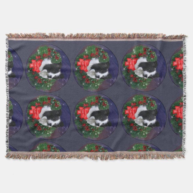 Border Collie Christmas Decke (Vorderseite)