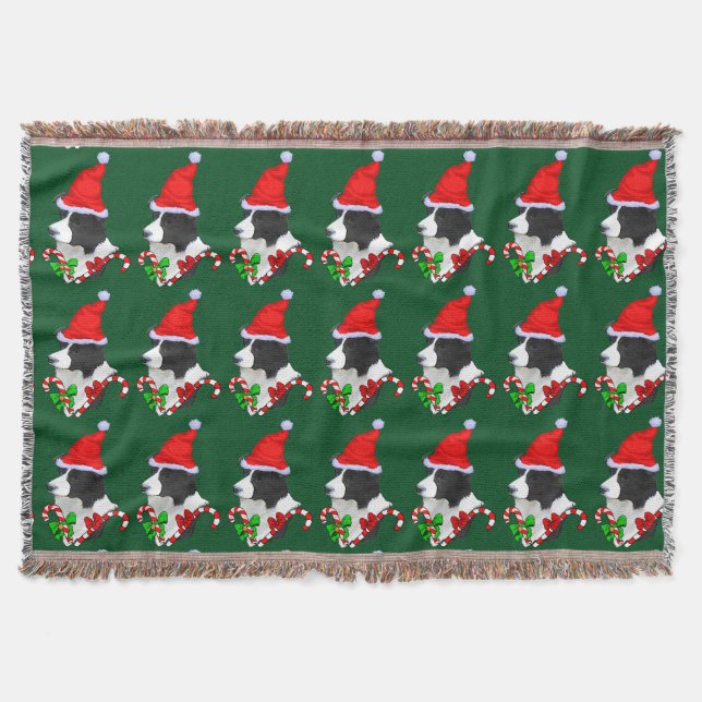 Border Collie Christmas Decke (Vorderseite)