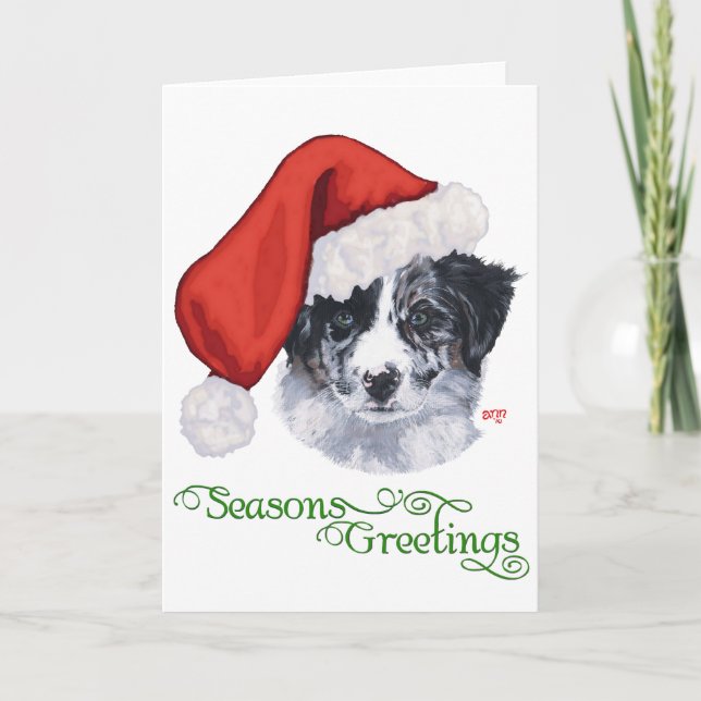 Border Collie Christmas Feiertagskarte (Vorderseite)