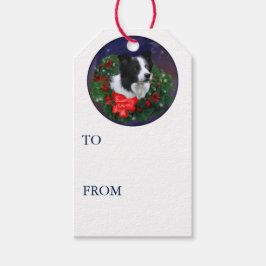 Border Collie Christmas Geschenkanhänger