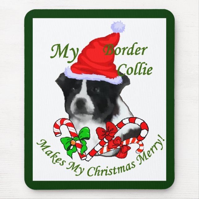 Border Collie Christmas Geschenke Mousepad (Vorne)