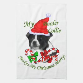 Border Collie Christmas Handtuch