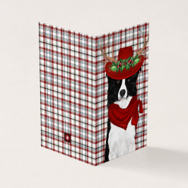Border Collie Christmas Hund mit Western Kariert