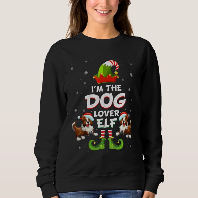 Border Collie Christmas I'm The Dog Elf Sweatshirt (Vorderseite)