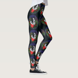 Border Collie Christmas Leggings