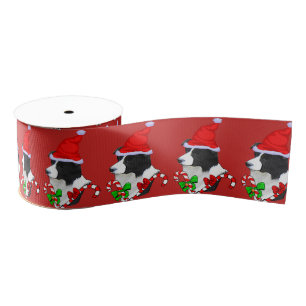 Border Collie Christmas Merry Ripsband