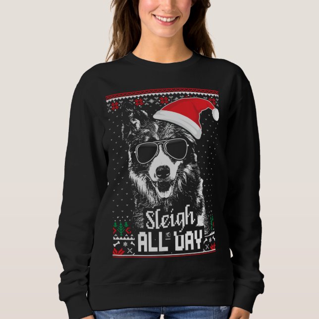 Border Collie Christmas Sweatshirt (Vorderseite)