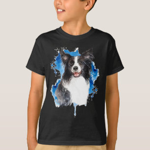 Border Collie Colorful Hund Lover T-Shirt