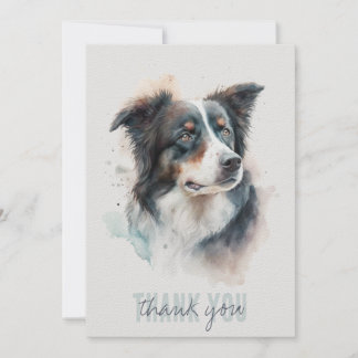 Border Collie Danke Karte