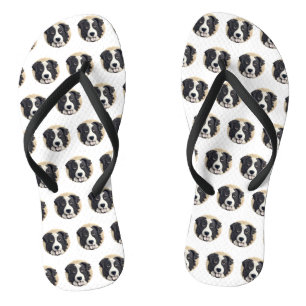 Border Collie Dog 3D Inspiriert Flip Flops