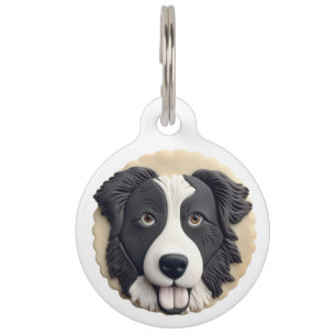 Border Collie Dog 3D Inspiriert Haustiermarke