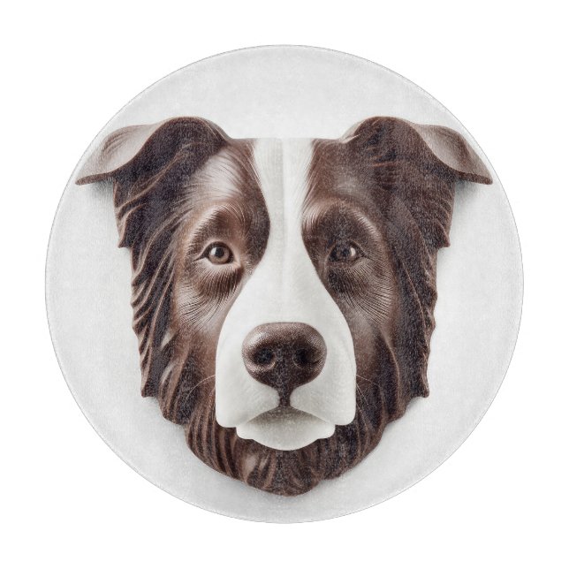 Border Collie Dog 3D Inspiriert Schneidebrett (Vorderseite)