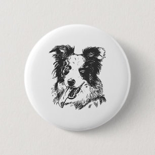 Border Collie Dog - Aussie Lover Button