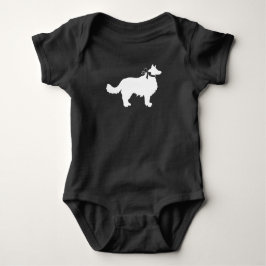 Border Collie Dog Baby Dusche Welpe Grau Strampler