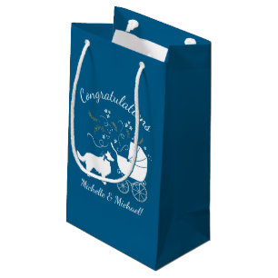 Border Collie Dog Baby Shower Welpe Blue Boy Kleine Geschenktüte