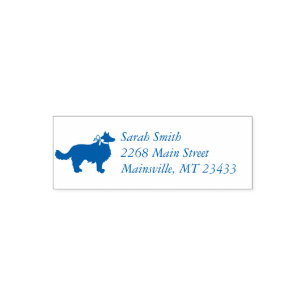 Border Collie Dog Baby Shower Welpe Blue Boy Permastempel