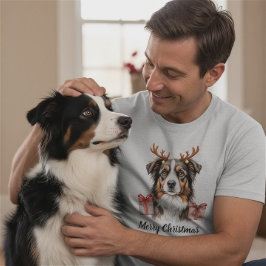 Border Collie dog - Border Reindeer T-Shirt
