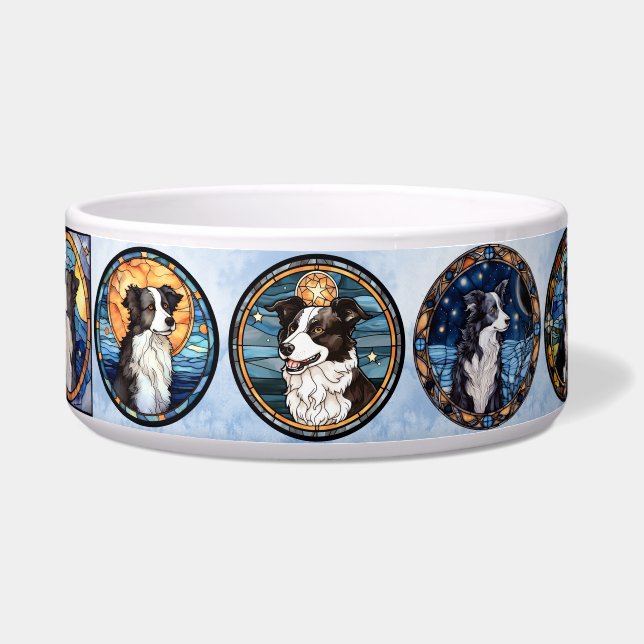 Border Collie Dog Bowl Napf (Vorderseite)