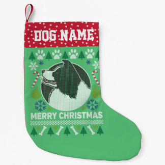 Border Collie Dog Breed Ugly Weihnachts-Sweater Kleiner Weihnachtsstrumpf
