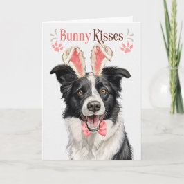 Border Collie Dog Bunny Oster Feiertagskarte