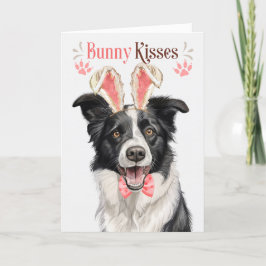 Border Collie Dog Bunny Oster Feiertagskarte
