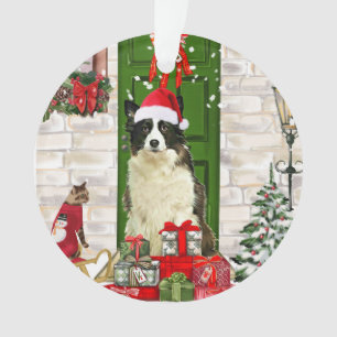 Border Collie Dog Christmas Ornament