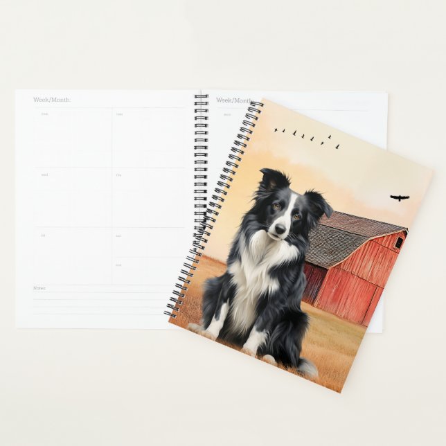 Border Collie Dog Country Western Red Barn Planer (Anzeige)