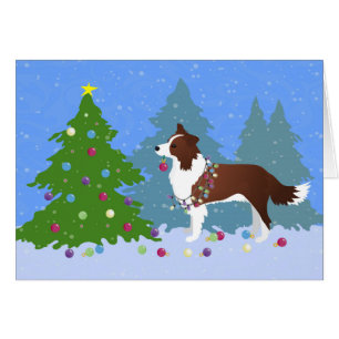 Border Collie Dog dekorieren Weihnachtsbaum