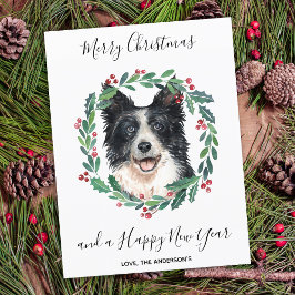 Border Collie Dog Elegant Frohe Weihnachten