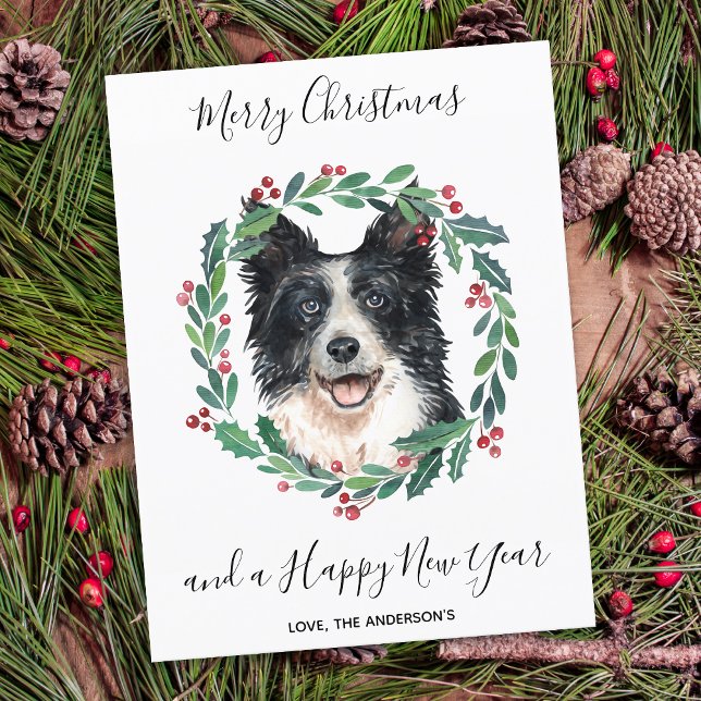 Border Collie Dog Elegant Frohe Weihnachten (Von Creator hochgeladen)