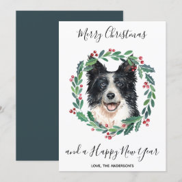 Border Collie Dog Elegant Frohe Weihnachten