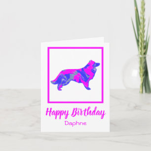 Border Collie Dog Funny Birthday Card Karte